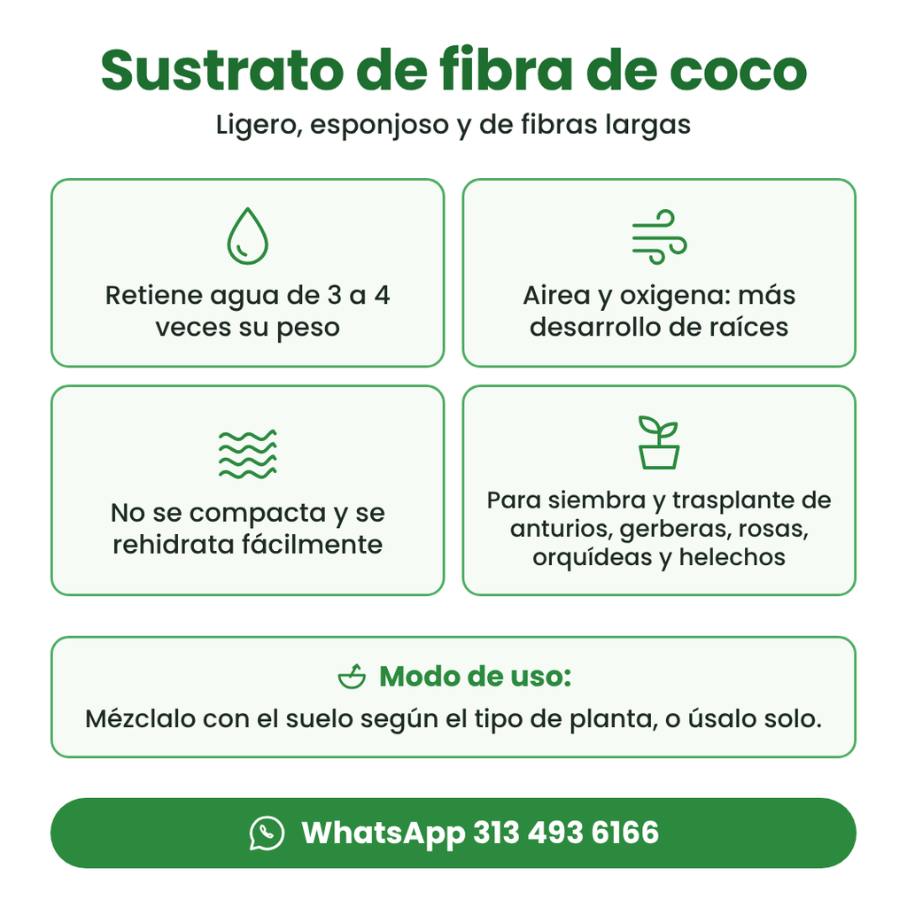 Sustrato de Coco Confiabonos