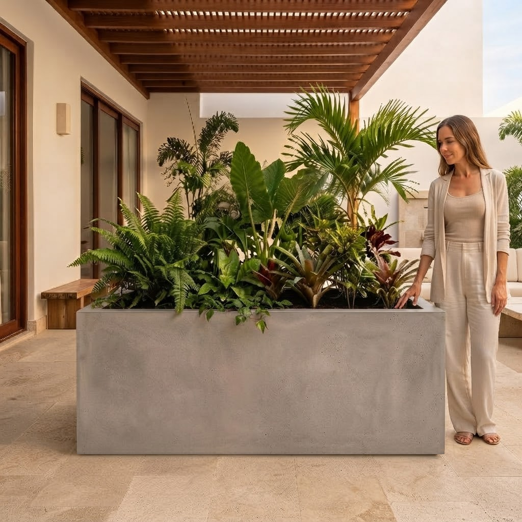 Jardinera en Concreto 110x50x40 cm