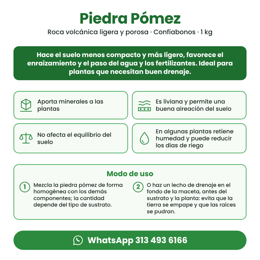 Piedra Pómez Confiabonos 1 kg